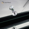 Vxin Mirrored Silver Crushed Diamond Nightstand Bedside Cabinet With 5 Drawer