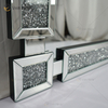 Rectangle New Design Vxin WXM-1149 Wall Decor Silver Crushed Diamond Wall Hanging Mirror Wall Mirror