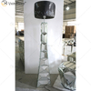 Black Frame WXFL-056 Living Room Elegant Silver Modern Crystal 3D Mirrored Floor Standing Lamp Mirror Lamp