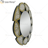 Gold Factory Supply Home Decor Round 3 Colors Diamond Crush Mirror Wall Sticker