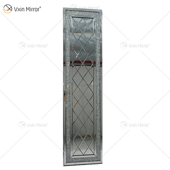 Venetian Rectangle Crushed Diamond Crystal Mirror Wall Art Home Decor Hallway For Living Room Sofas WXM-502