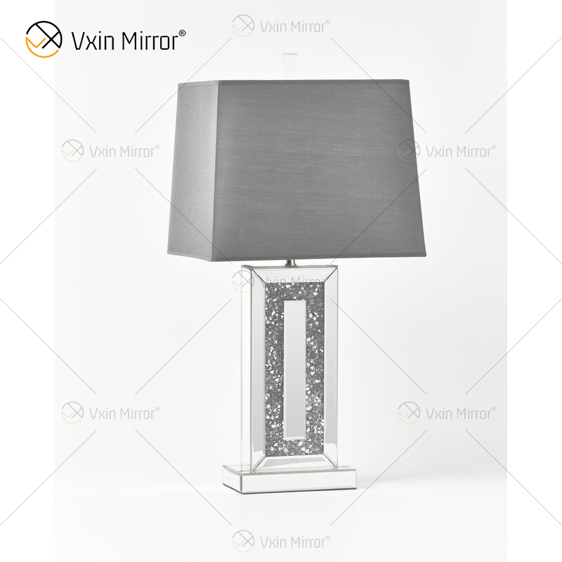 Top Quality WXTL-146 Modern Crushed Crystal Bedside Mirror Lamp with Shade for Sectional Sofa