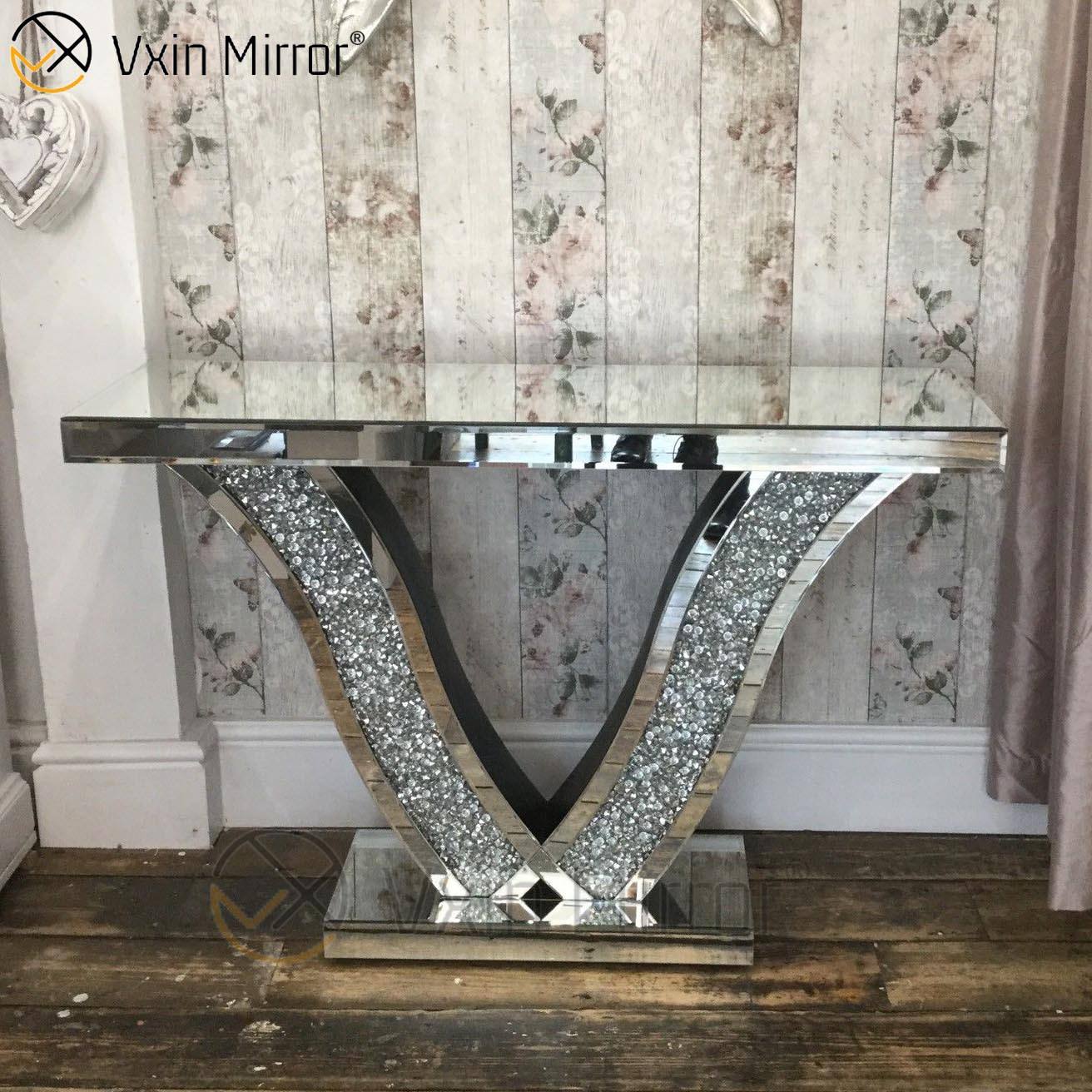 mirrored console table walmart