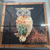 Omal Art Vxin WXMA-55 Home Decor MDF Frame Mirrored Wall Art Crystal Porcelain Painting Mirror Wall Art