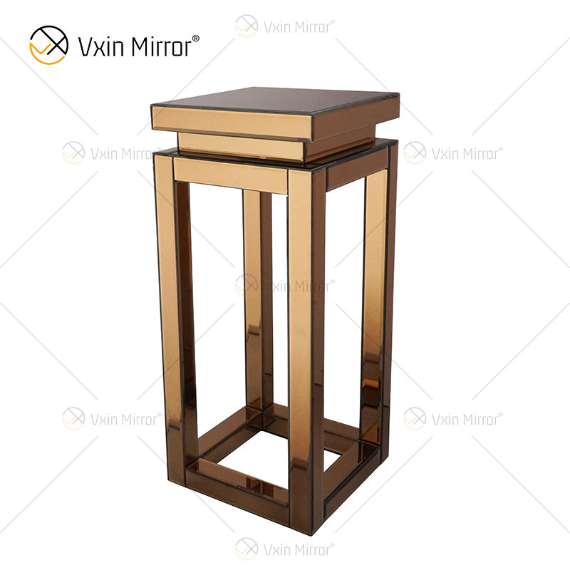 mirror glass end tables
