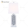 Vxin Supply WXTL-004 Modern Silver Crushed Crystal Table Mirror Lamp For Bedroom