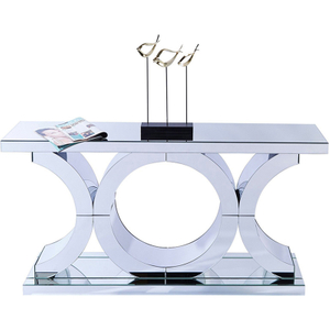 Cheap WXWF-535 Console Table Glass Luxury Modern Mirrored Silver Home Furniture Living Room Console Table