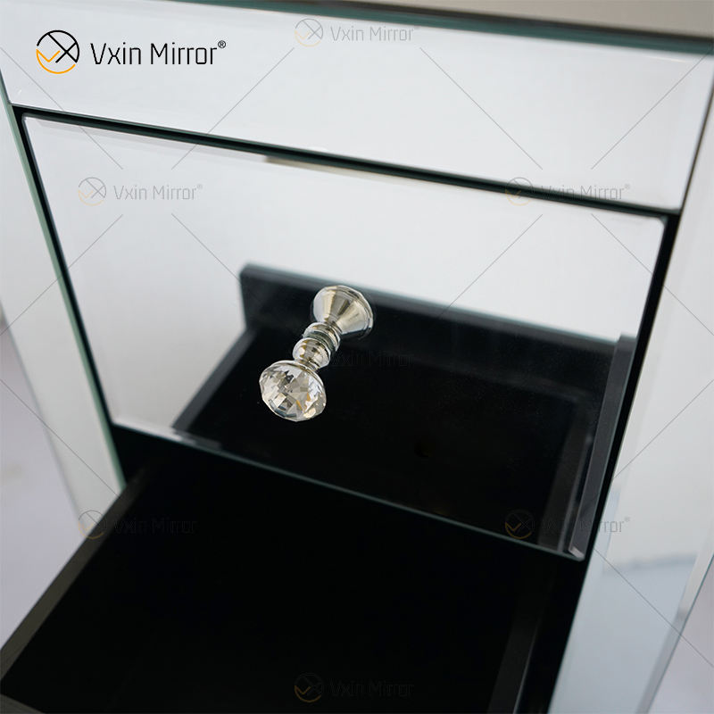 mirror bed side tables