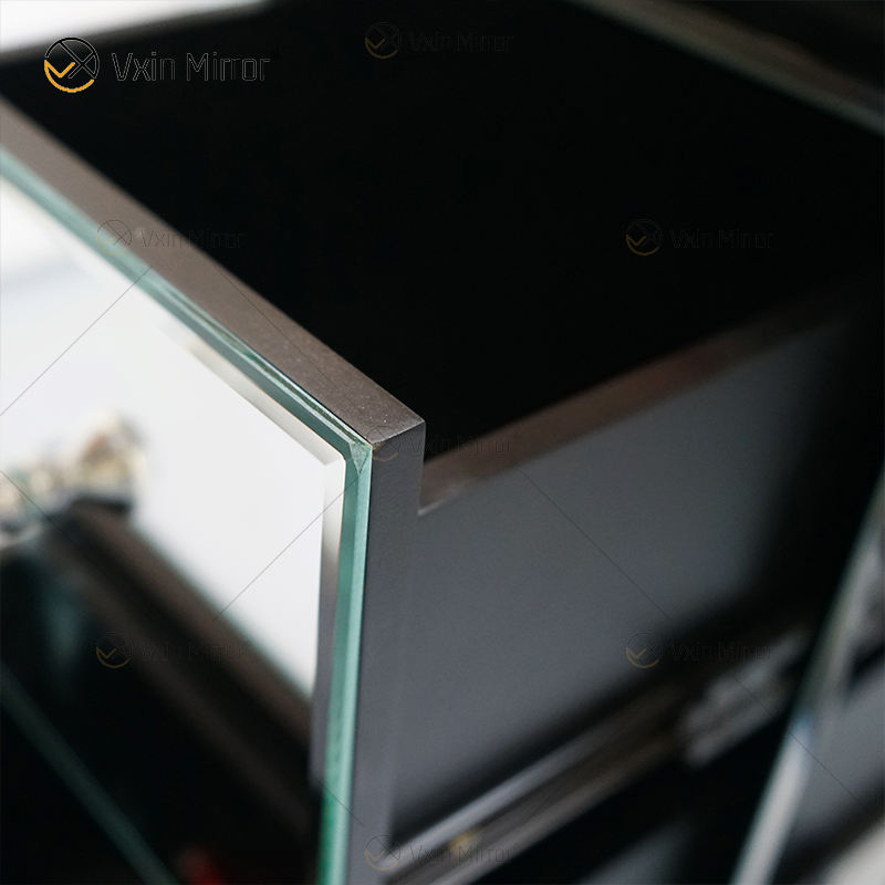 mirror and gold nightstand