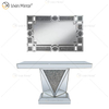 Vxin Mirror RTS Silver Luxury Crystal Console Table with Mirror Hallway with Drawer in Living Room Furniture in Stock