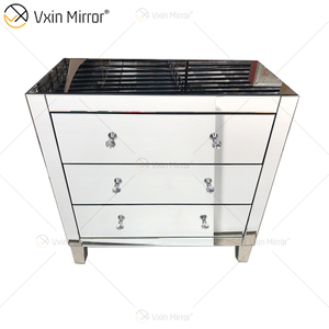 Classical Style WXF-844 Silver Modern Muti Drawers Mirored Cupboard Cabinet Customize Size