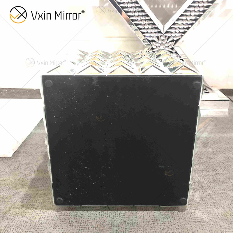 Home Decor Silver Mirror Safas Corner Table Furniture Mirrored Bedside Table WXWF-992