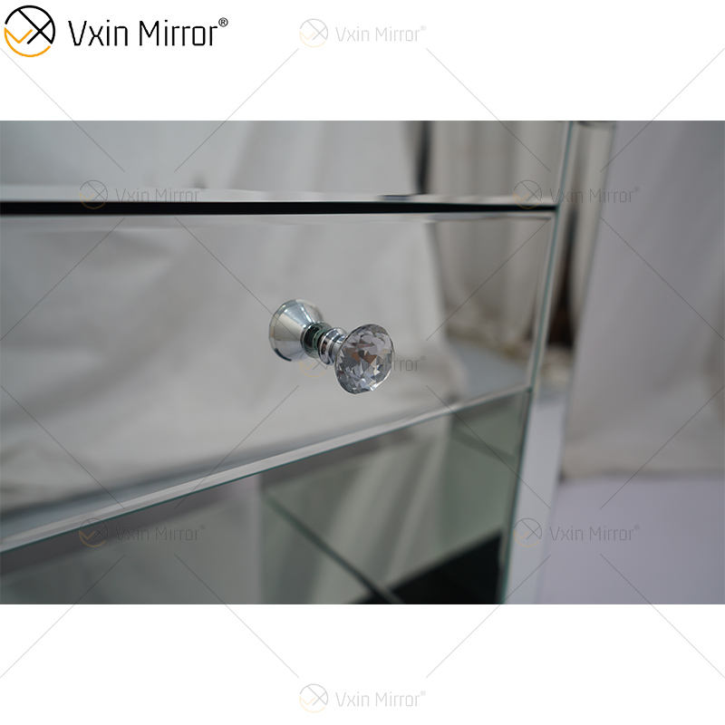 gold mirrored nightstand