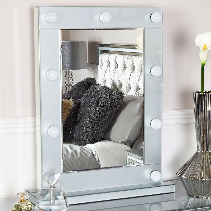 3 Colors Venetian Styles VXin WXDL-104 Hollywood Lighted Mirror Vanity Set with Led Light 7 Bulbs