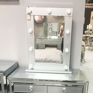 3 Colors Venetian Styles VXin WXDL-104 Hollywood Lighted Mirror Vanity Set with Led Light 7 Bulbs