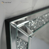 Rectangle Hot Design Vxin WXM-1761 Wall Decor Silver Crushed Diamond Wall Hanging Mirror