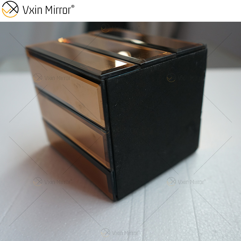 WXMV-001 Mirror Vase Crystal Silver Glass Stunning Decorative Vase Flower Luxury for Home Decor Cant Hold Water