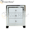 Modern Bedroom Furniture Mirored Bedside Table Sofa Corner with Drawers Customized WXF-787