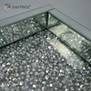 Factory Supply WXMT-016 Modern Decor Silver Crushed Diamond Mirrored Rectangle Tray