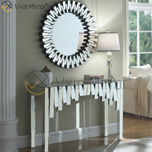 Chinese Factory Vxin Silver Home Decor Hallway Table Console A Set Mirror Living Room Furniture Sets