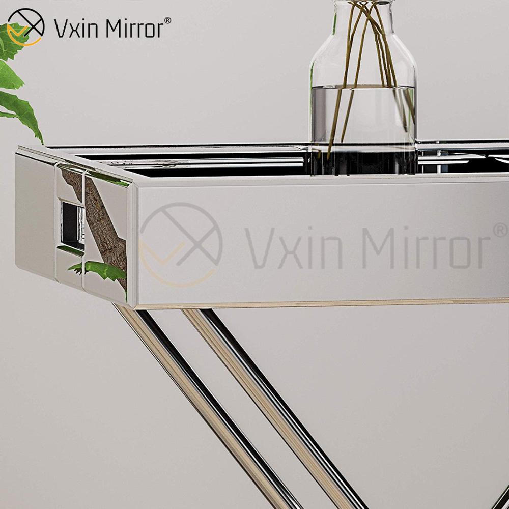 Vxin Mirror WXT-039 Modern Decoration Silver Stainless Steel Mirrored Tray