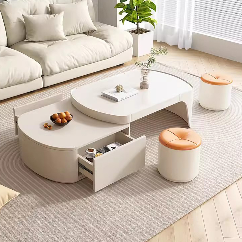white coffee table set