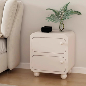 Minimalist cream nightstand