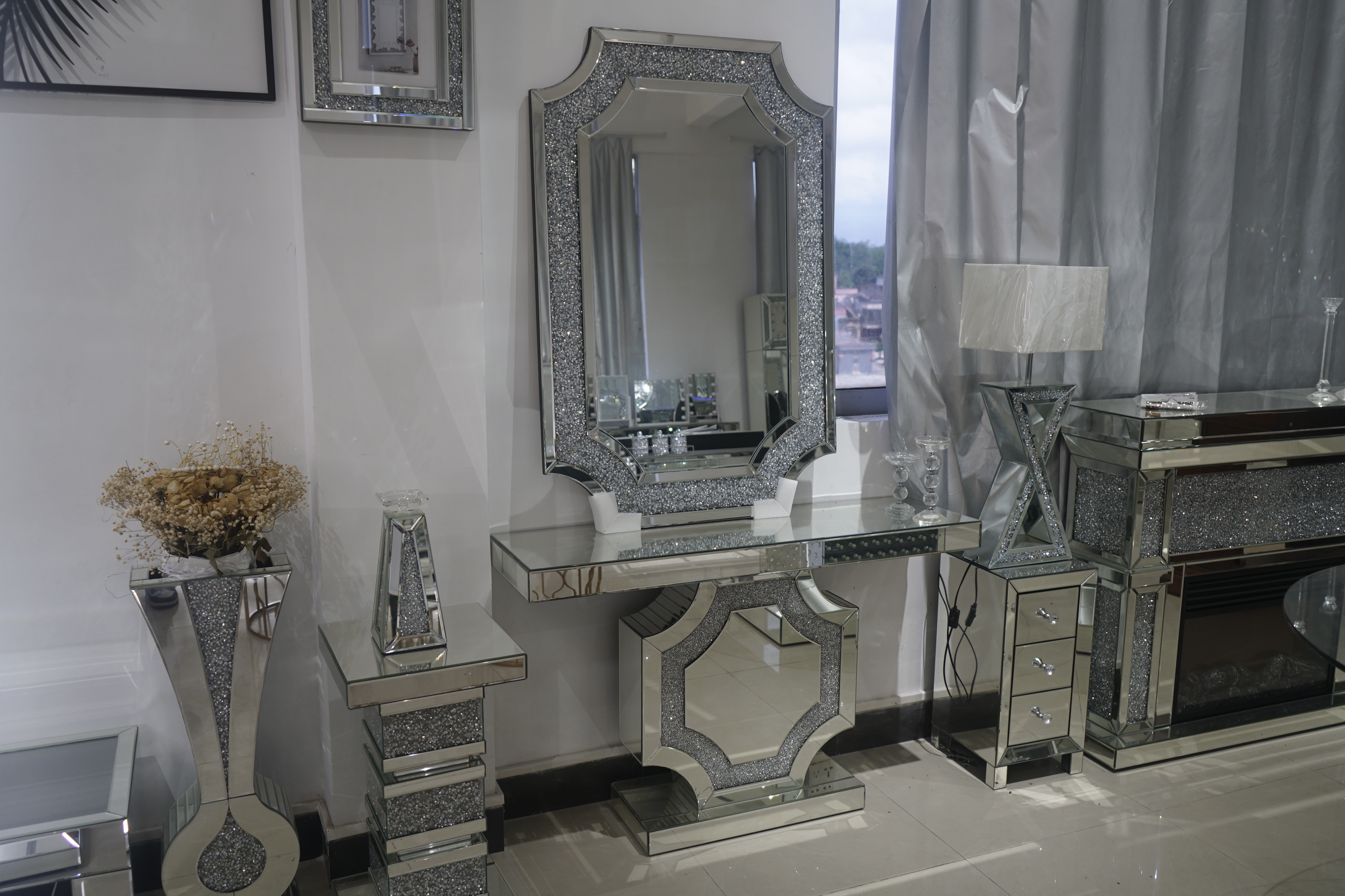 mirror console table