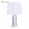 Vxin WXTL-142 Elegant Silver Crystal LED Table Mirror Lamp 3 Colors LED Light for Bedroom