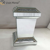 Vxin Mirror WXF-725 Modern Rectangle Diamond Mirrored Side Table 3d Mirror End Table for Living Room