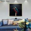 Luxury Aluminum Frame Mirror Wall Art Crystal Porcelain Painting Sofa Background Wall Hanging Painting Living Room Decoration
