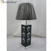Vxin Supply Gothic Style WXTL-79 Silver Black Skull Table Mirror Lamp with Lampshade For Hotel