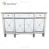 WXF-027-1 Luxury Glass Houseware Mirored Cupboard Cabinet With Muti Drawers