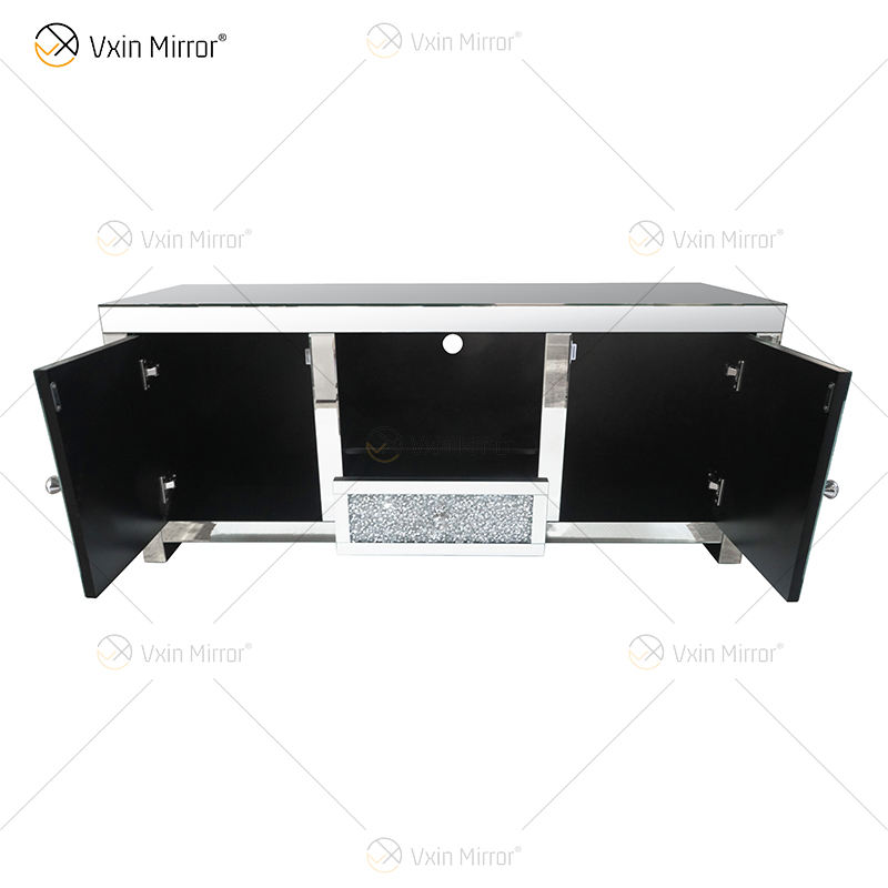 mirrored tv stand 55 inch
