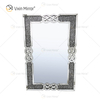 Rectangle VXin WXM-1760 Wall Decor Silver Crushed Diamond Wall Hanging Mirror