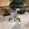 Wholesale WXF-291 Modern Mirrored Luxury Console Table LED Silver Crystal Diamond Glass Console Table