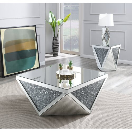 Factory Supply WXWF-711 Crushed Diamond Side Table Modern Coffee Table