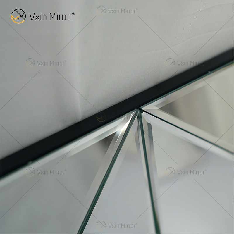 Wall Decora Silver 3D Elegant Square Silver Wall Hanging Mirror Wall Art Home Decor for Living Room Furniture WXM-1151