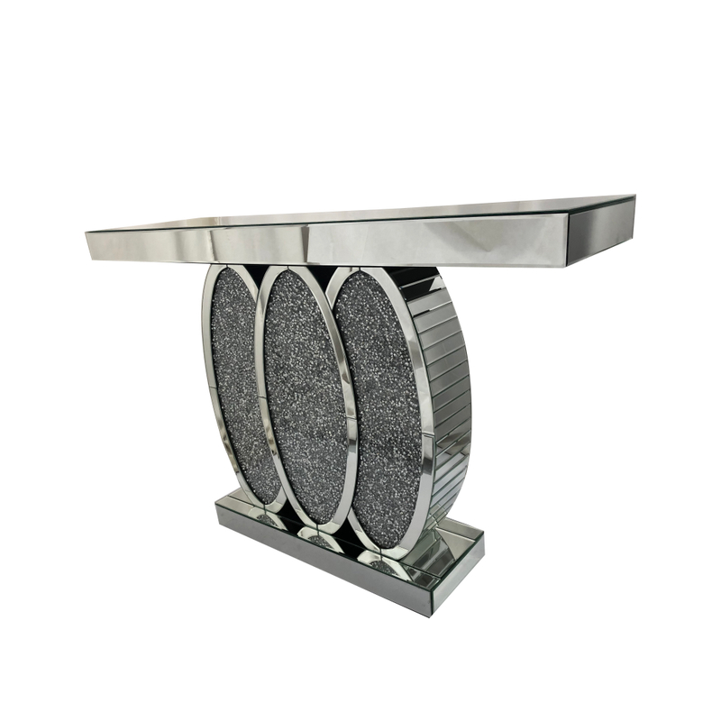 New Design WXF-244 Crystal Mirror Console Table Hall Table in Silver for Sale