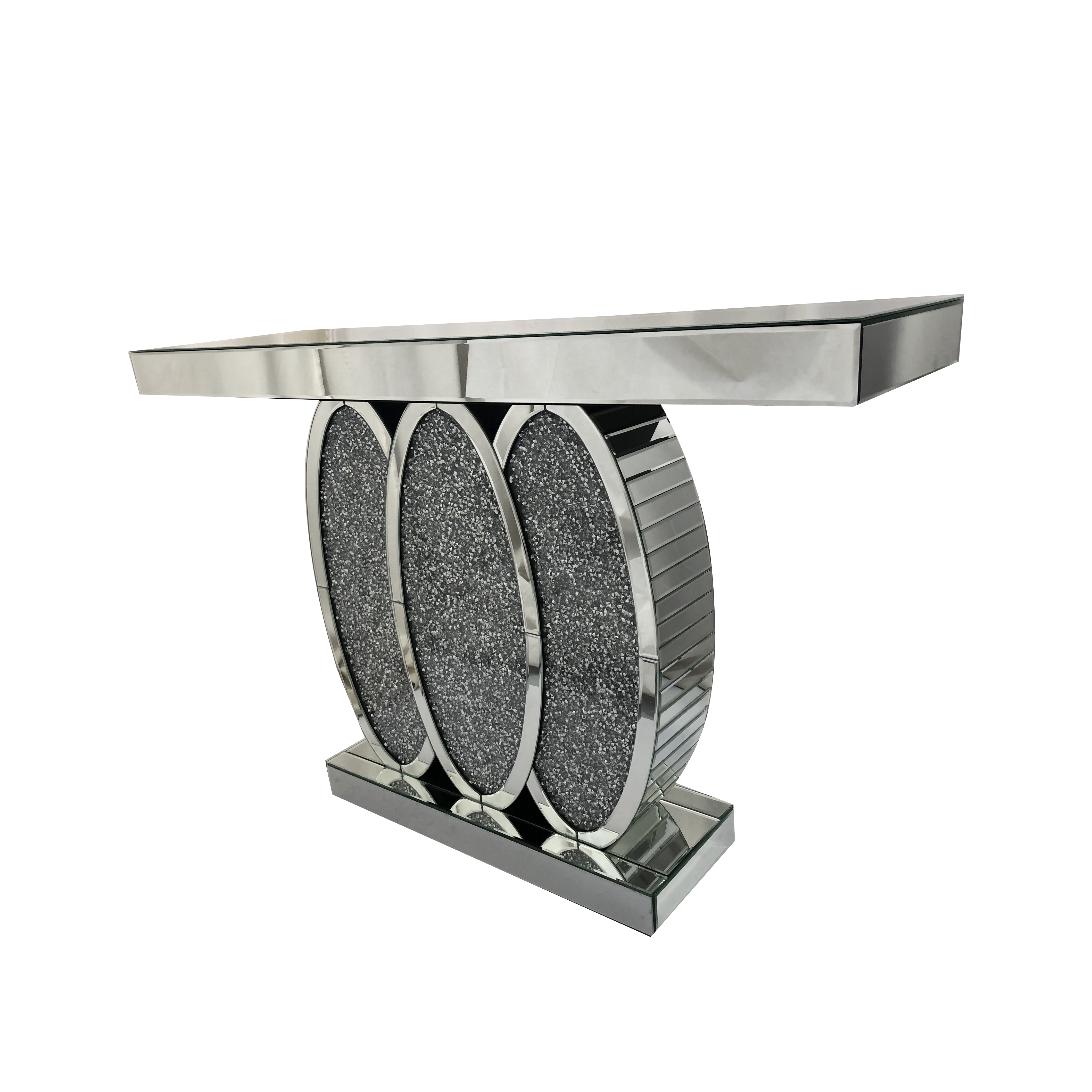 New Design WXF-244 Crystal Mirror Console Table Hall Table in Silver for Sale