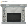 WXWF-1107 Free Standingg Glass Plain Mirrored Electric Fireplace with Remote Control