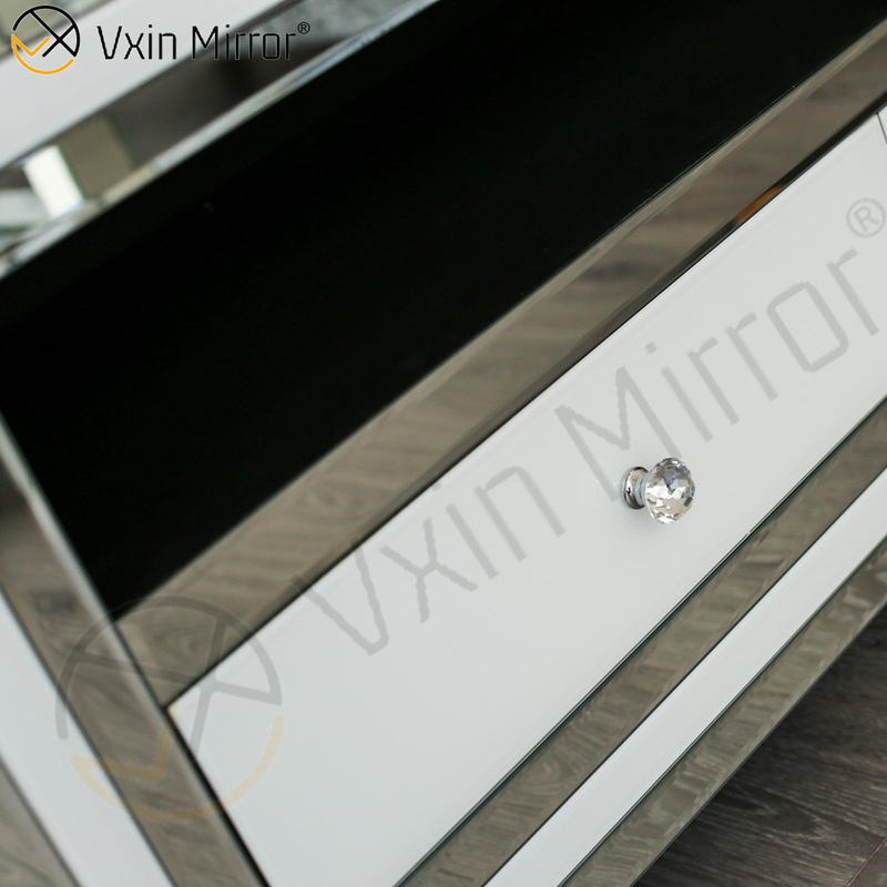 Vxin Mirror WXWF-790 Furniture Modern White Silver Glass TV Cabinet Stands
