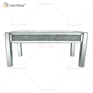 WXF-160 Coffee Crushed Diamond Sparkly Side Table for Living Room