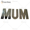 Silver Crushed Crystal Diamond Mirror Letters Wall Hung Xmas Mirrored Love Decoration Mirror Wall Art For Sofa Furniture