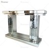 Luxury WXWF-531 Floating Crystal Mirrored Pillar Console Hall Hallway Table Mirror Console Table