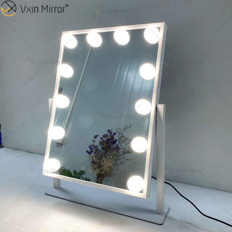 Oval Decorative WXDL-122 Vanity Set Mirror Hollywood Makeup Mirror with Led Light for Bedroom