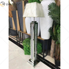 Classic Living RoomSilver Modern Crushed Diamon Floor Standing Lamp with Lampshade Mirror Lamp