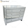 Glass Decor WXF-243 Silver Modern Mirored Cupboard Cabinet With Muti Drawers
