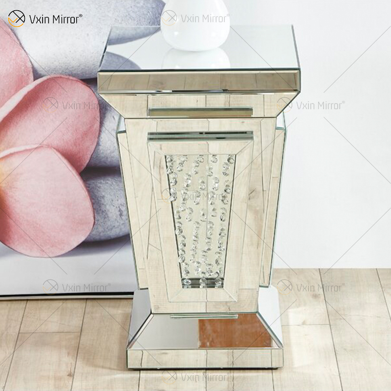 Custom Modern Mirror Bedside Table Sofas Crystal Side Tables for Home Furniture
