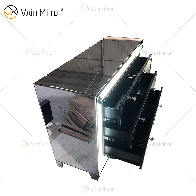 Hot Sell New Design WXF-2139 LED Octagonal Simple Fashion Makeup Mirror Cabinet Match LED